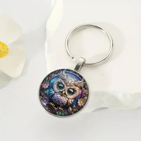 Stainless Steel OWL Keyring Keychain Accessory - Picture 4 of 5